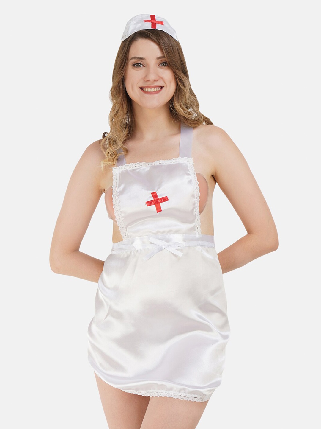 Hill Islands White & Red Halter Neck Baby Doll