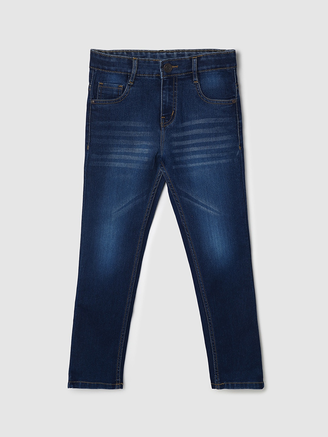 

max Boys Heavy Fade Regular Fit Jeans, Navy blue