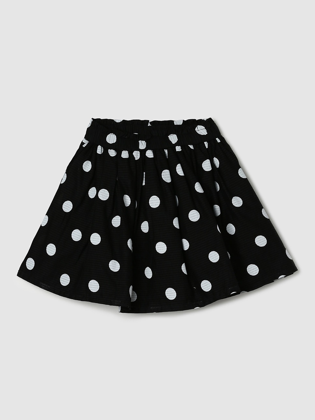 

max Girls Printed Midi Flared Skirt, Black