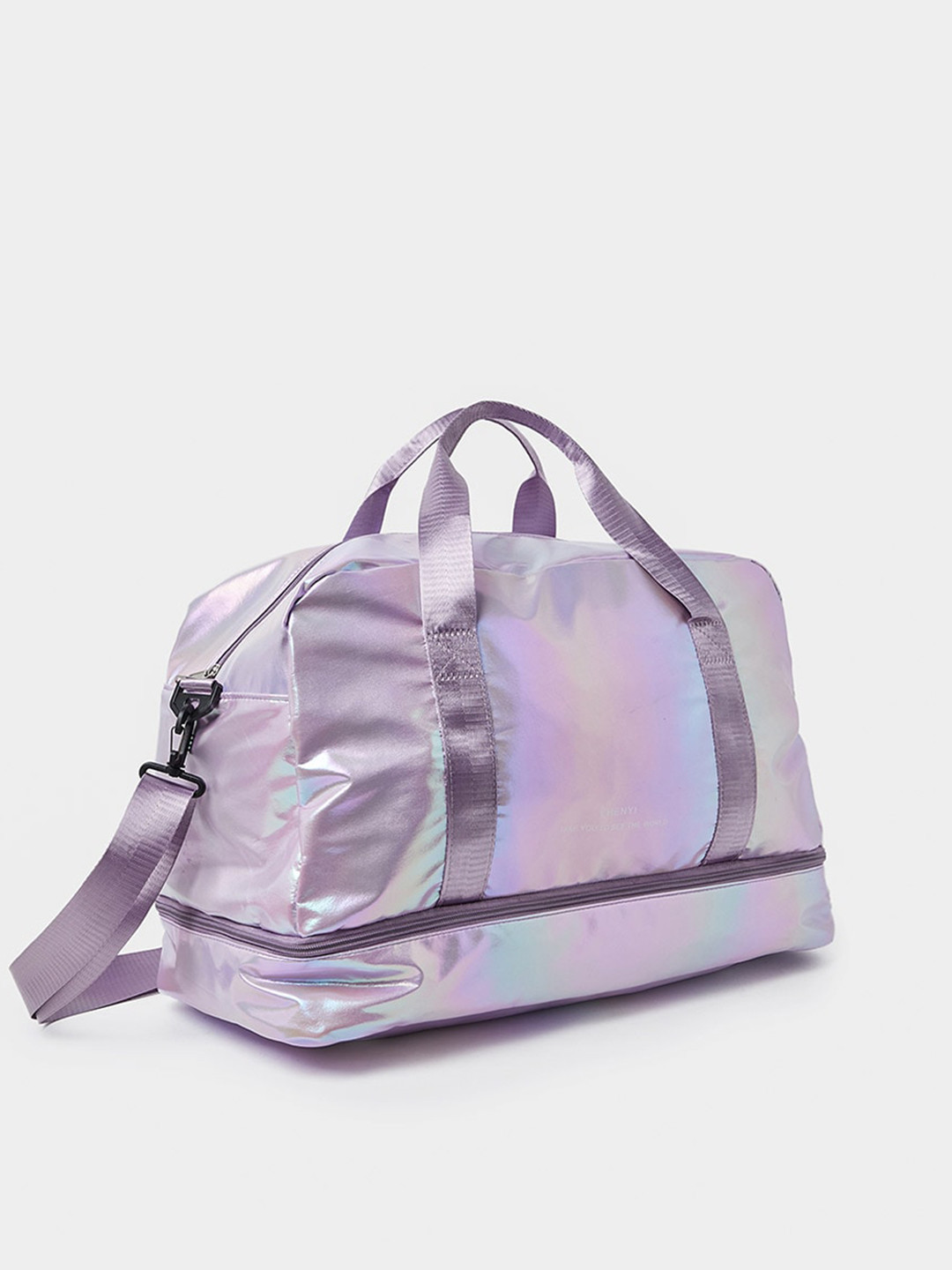 

Styli Iridescent Sports Duffle Bag, Purple