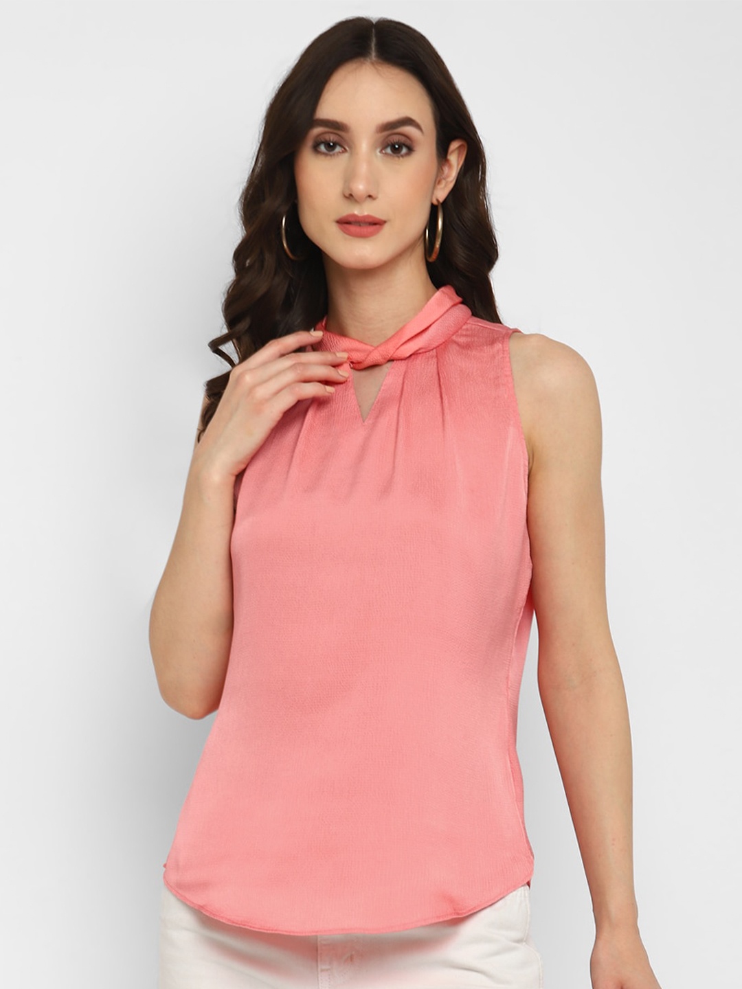 

Taurus High Neck Regular Top, Pink