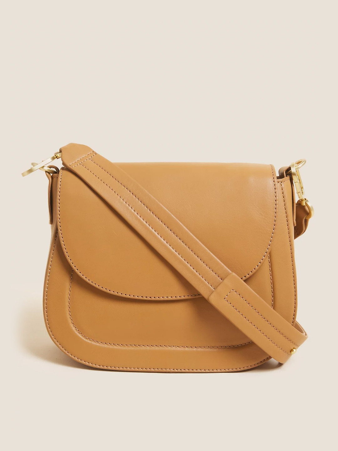 

Marks & Spencer Leather Structured Sling Bag, Tan