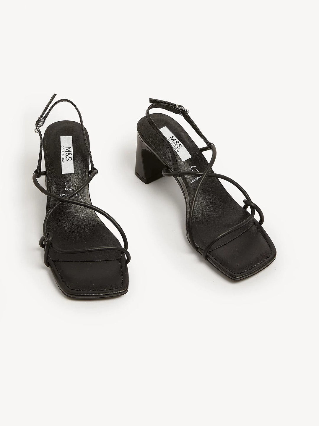 

Marks & Spencer Leather Block Heels, Black