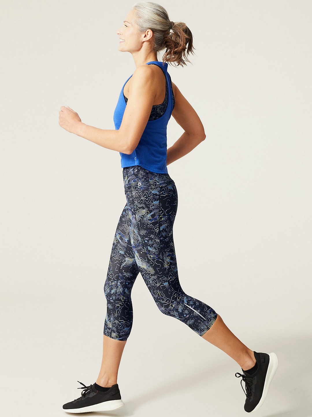 

Marks & Spencer Women Printed Three-Fourth Length Leggings, Blue