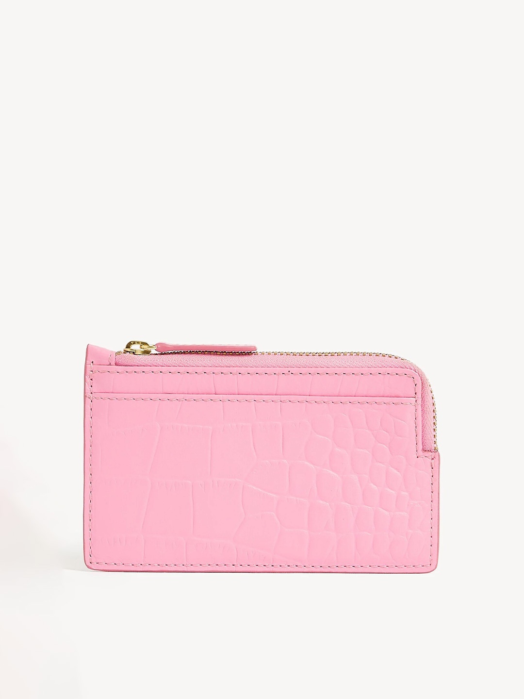 

Marks & Spencer Women Textured Leather Zip Around Wallet, Pink
