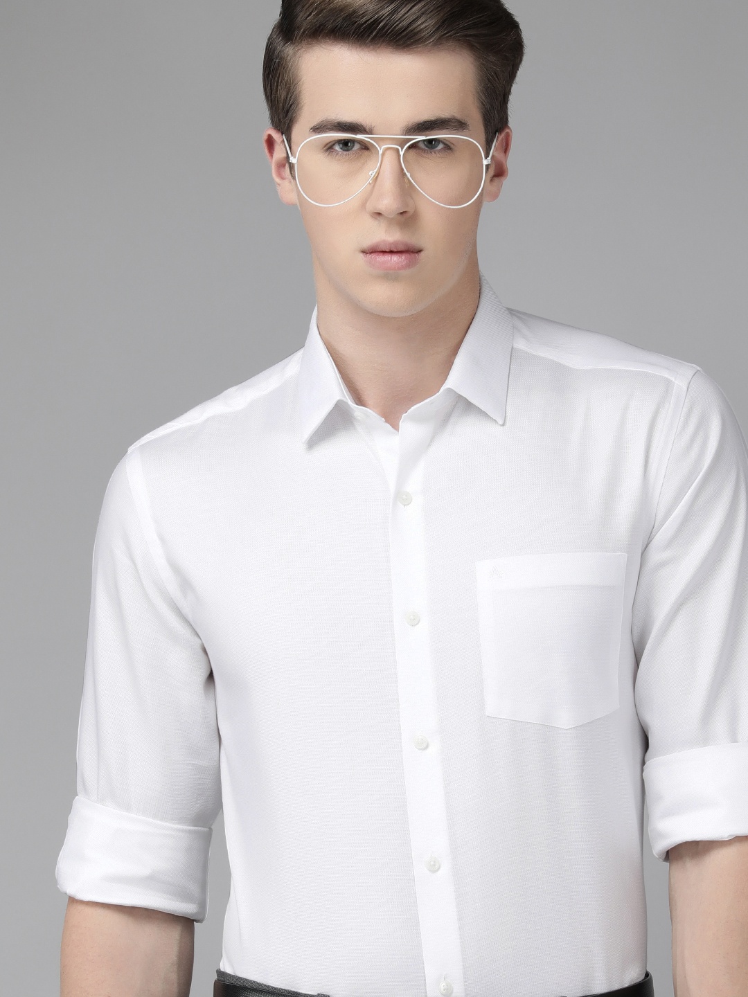 

Arrow Men Pure Cotton Original Slim Fit Formal Shirt, White