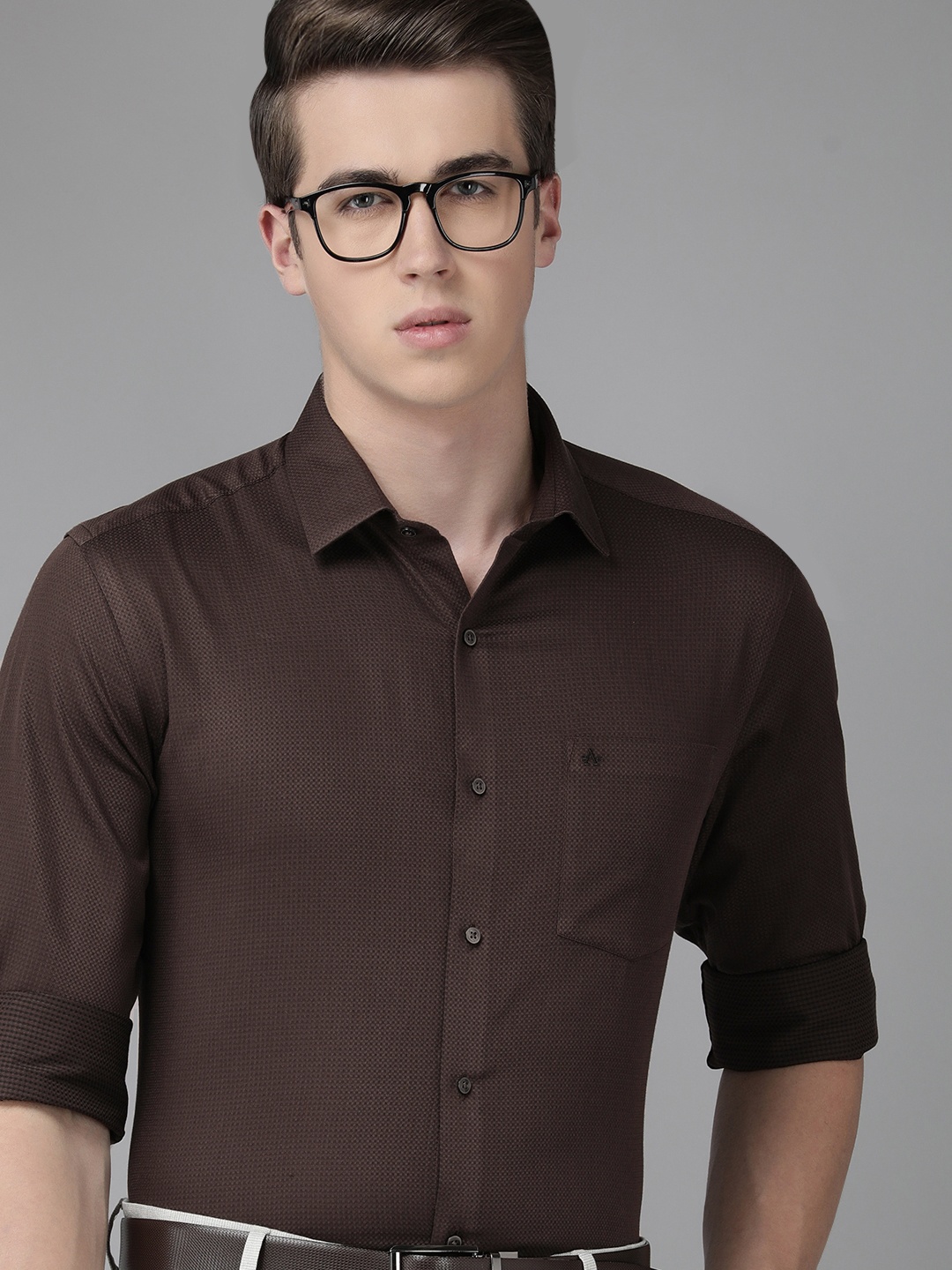 

Arrow Slim Fit Formal Shirt, Brown