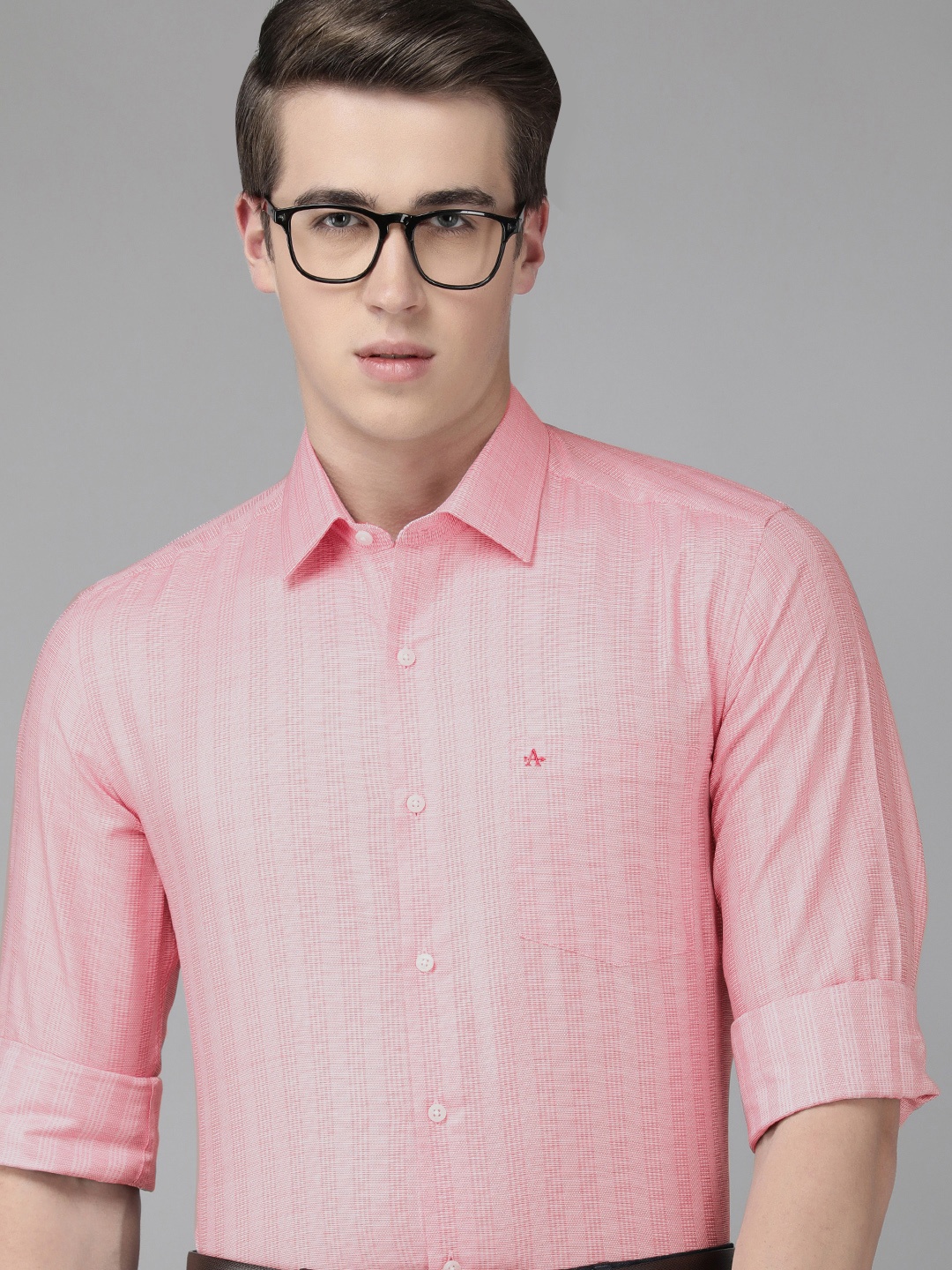 

Arrow Men Original Slim Fit Striped Formal Shirt, Red