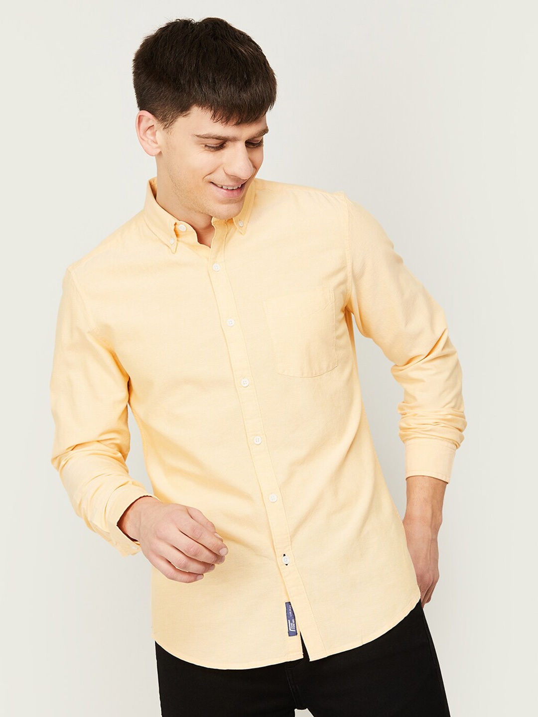 

Fame Forever by Lifestyle Men Cotton Casual Shirt, Yellow