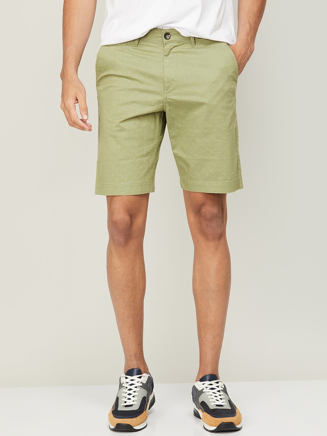 

Fame Forever by Lifestyle Men Cotton Chino Shorts, Olive