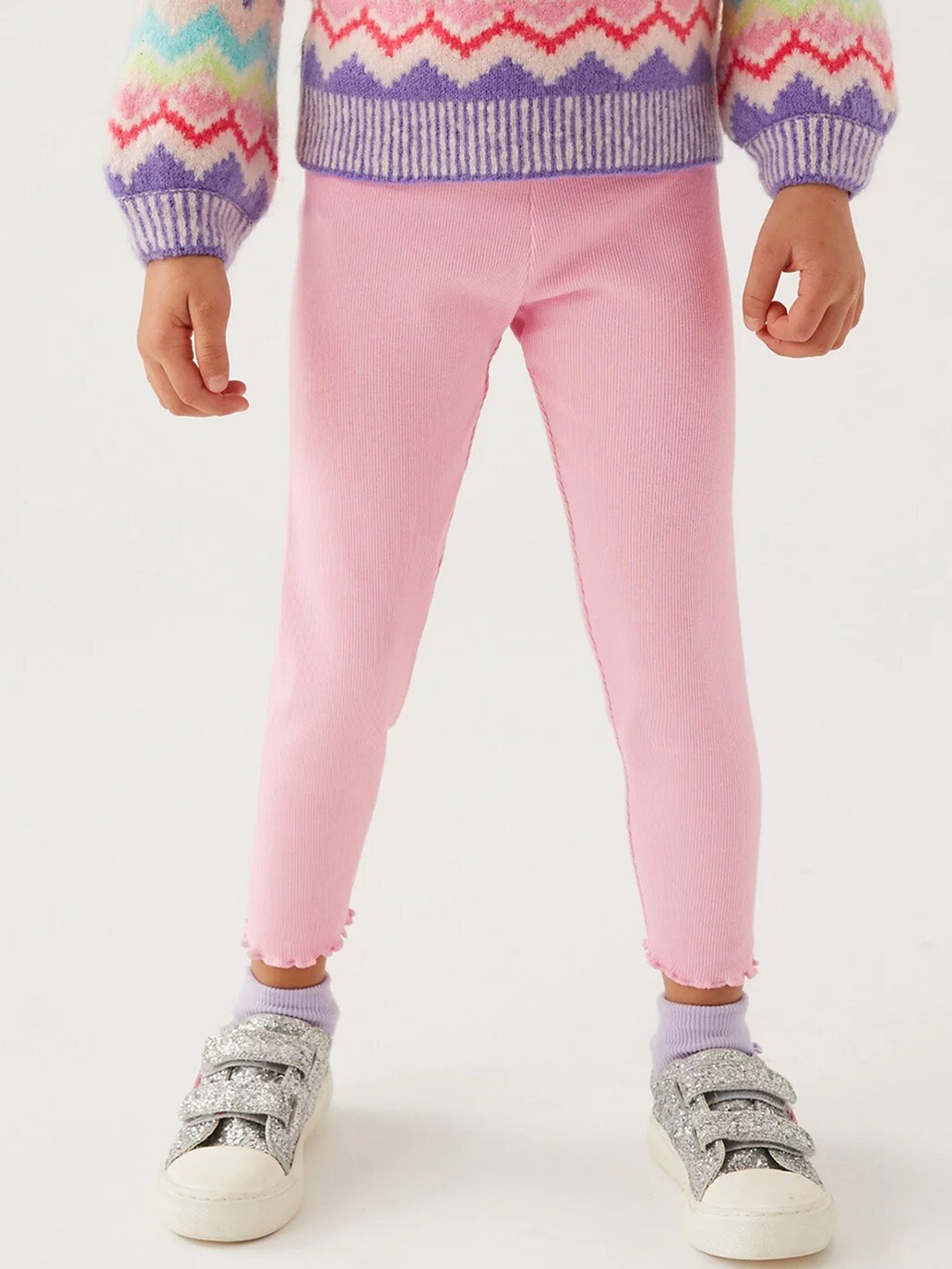 

Marks & Spencer Girls Ankle Length Leggings, Pink