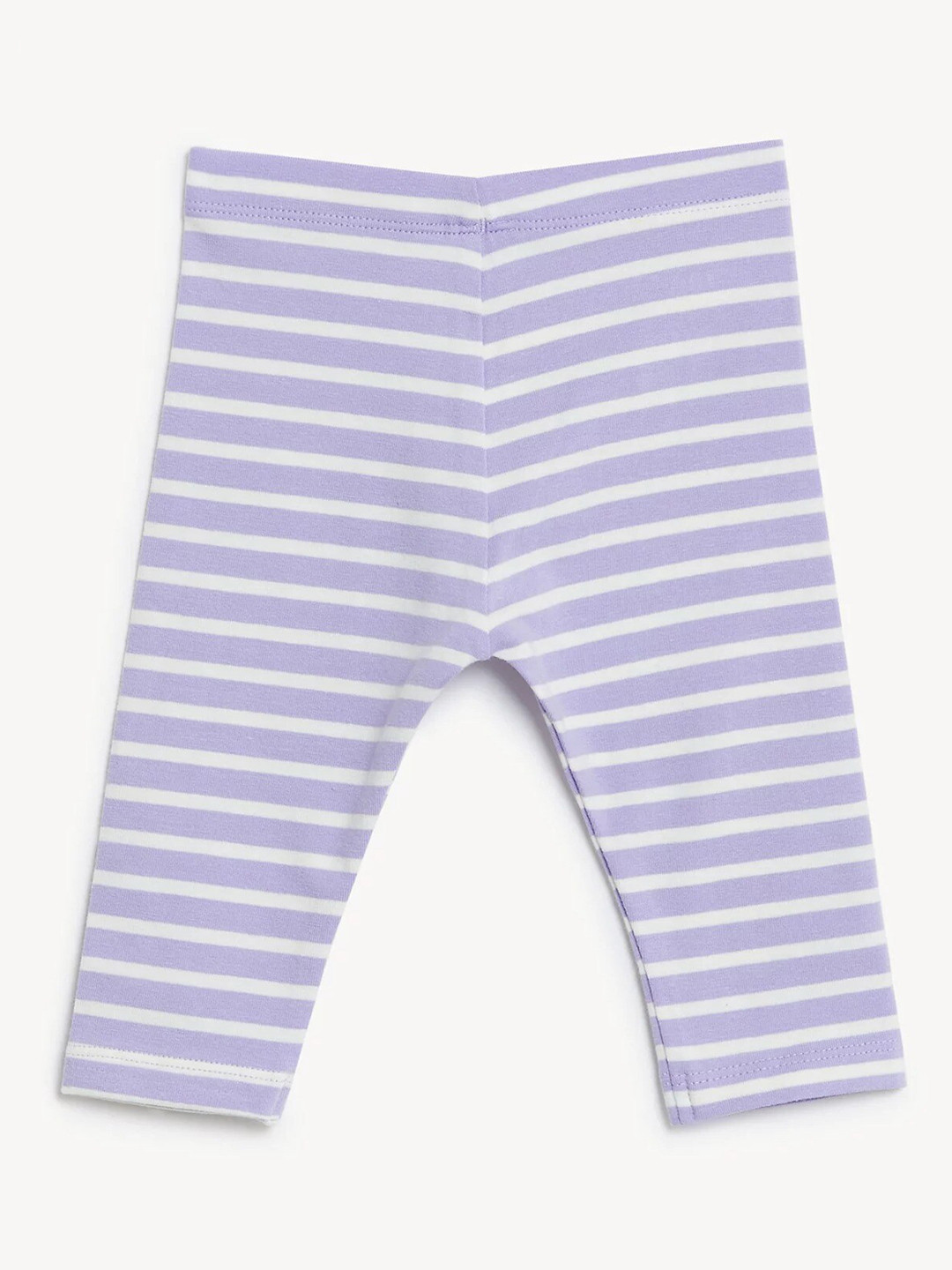 

Marks & Spencer Girls Striped Ankle Length Leggings, Purple
