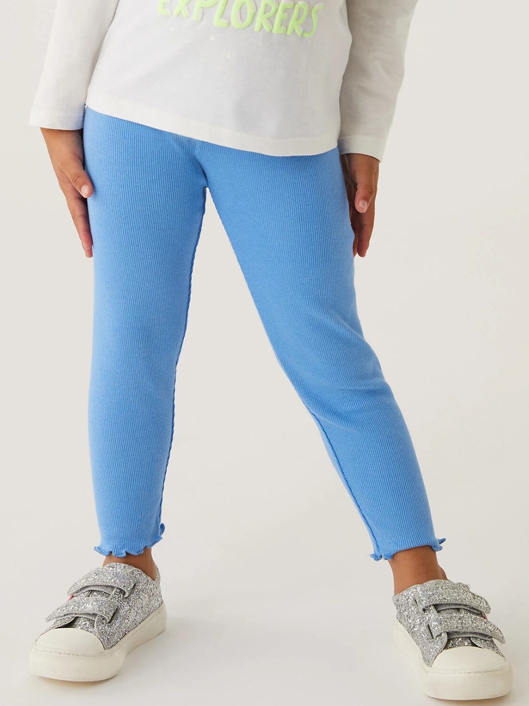 

Marks & Spencer Girls Ankle Length Leggings, Blue
