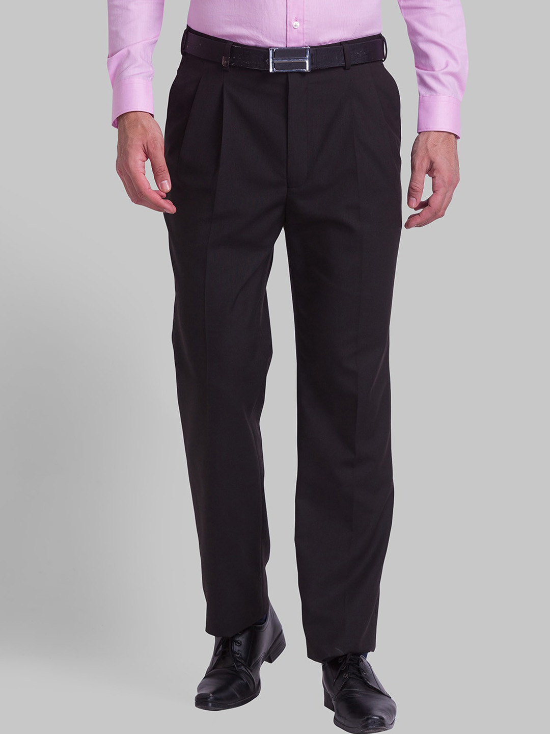 

Park Avenue Men Pleated Formal Trousers, Brown