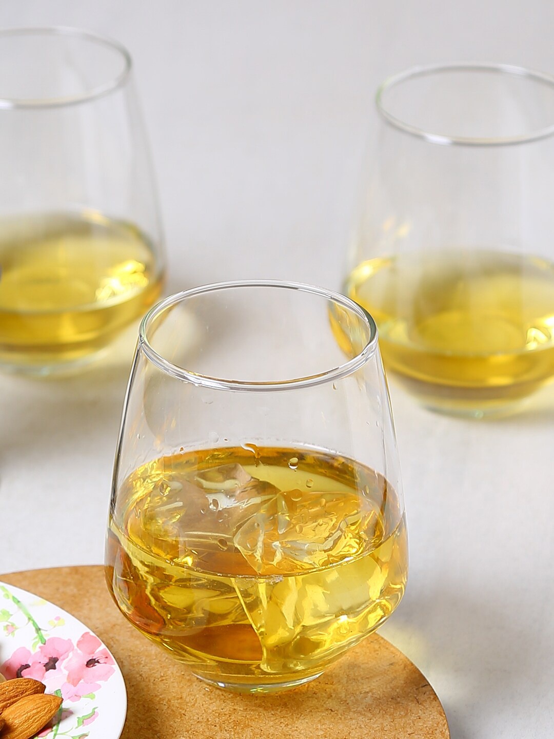 

smart serve King Transparent 6 Pcs Textured Whiskey Glass 410 ml Each