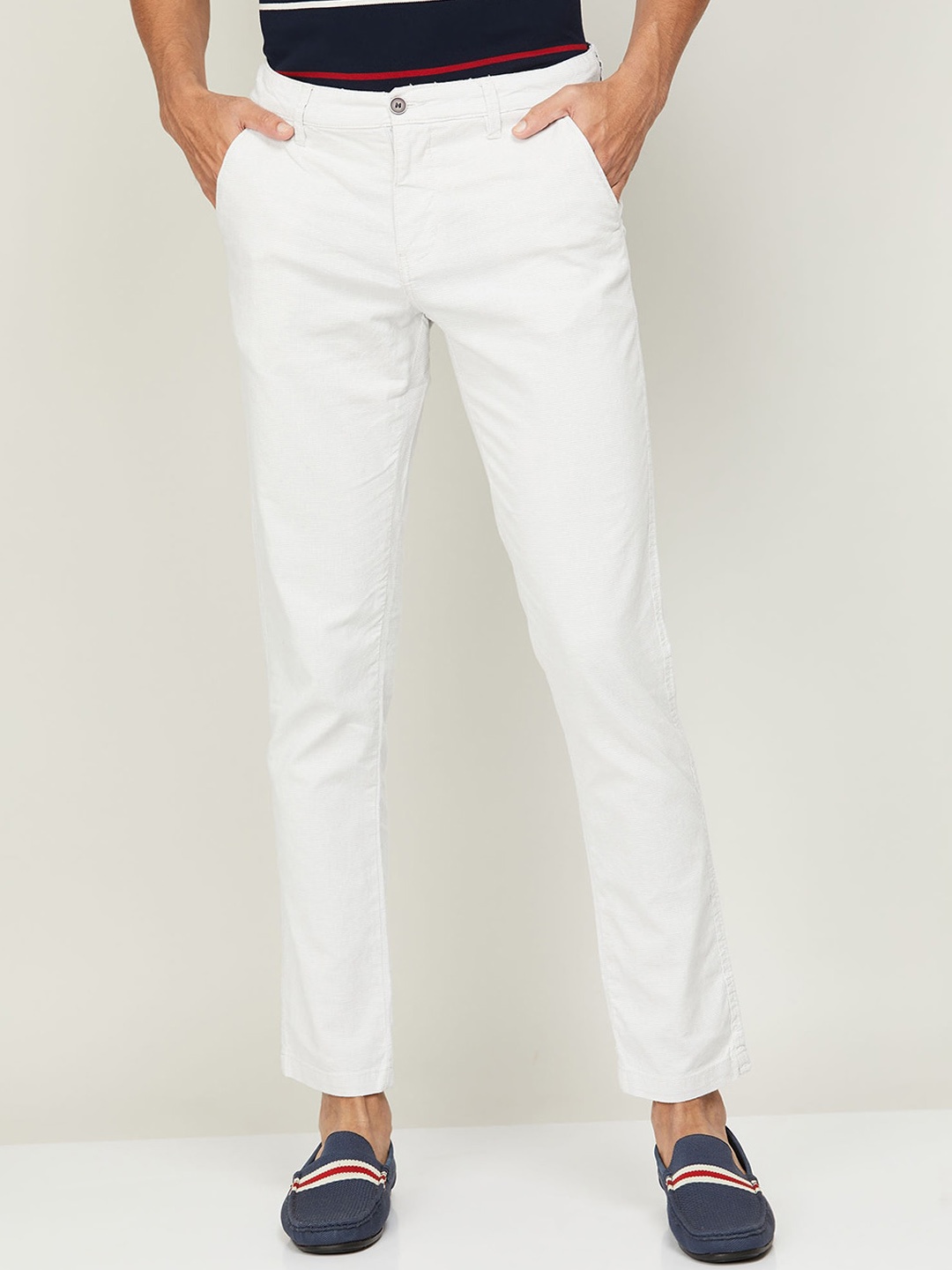 

CODE by Lifestyle Men Cotton Easy Wash Trousers, Grey