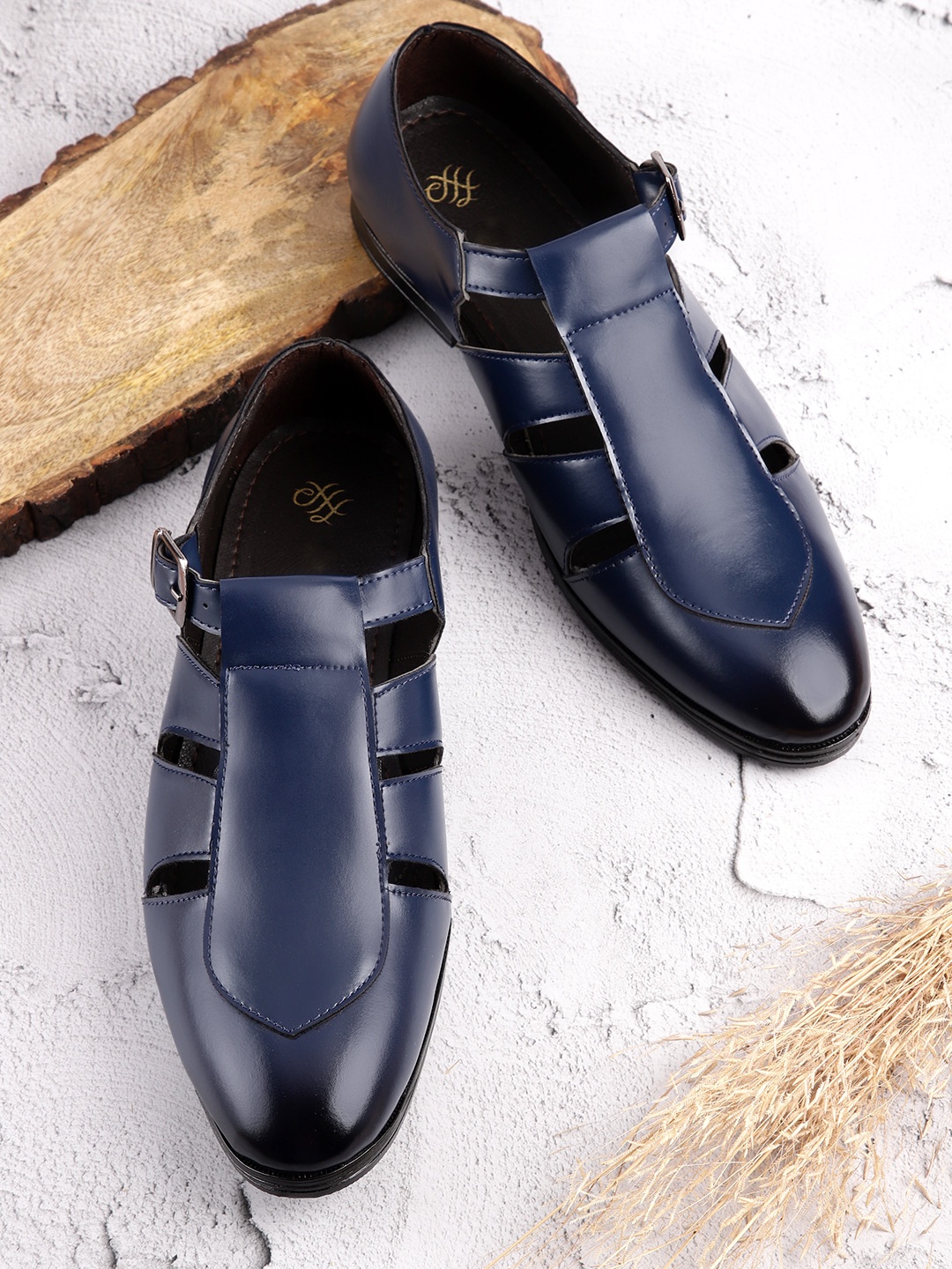 

House of Pataudi Men Fisherman Sandals, Navy blue
