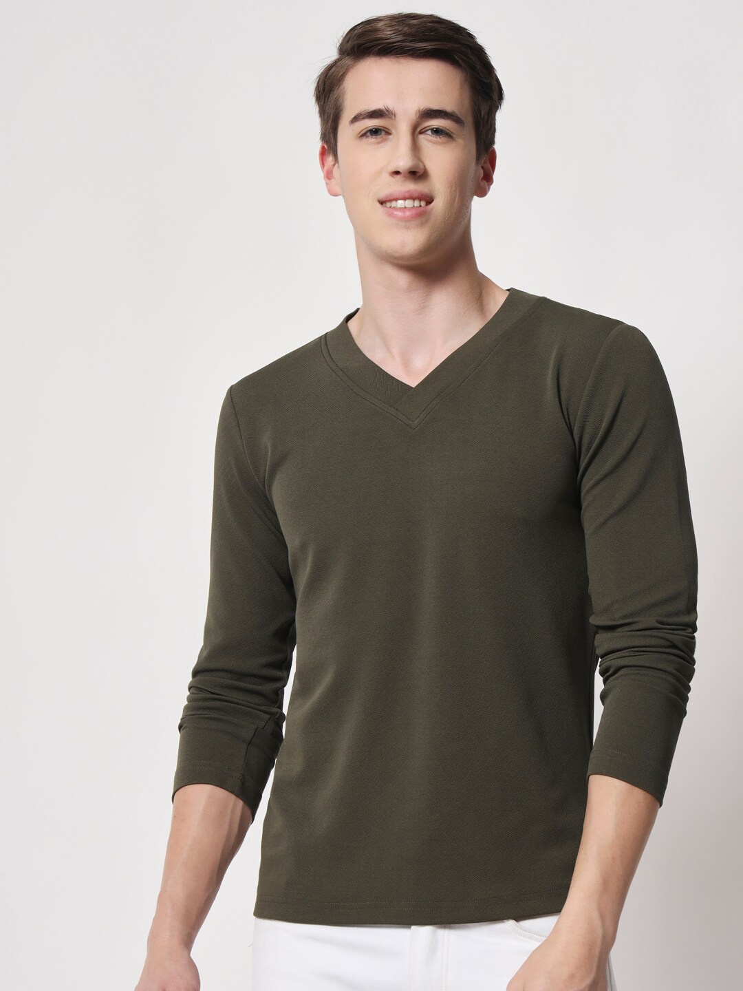 

Darzi Men V-Neck T-shirt, Green