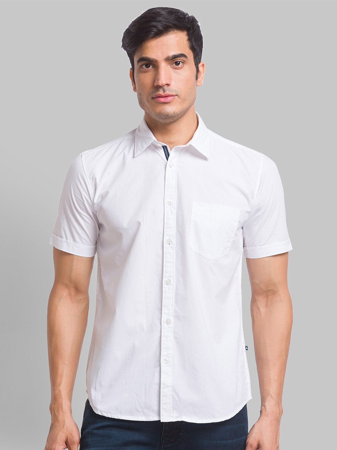 

Parx Men Slim Fit Casual Cotton Shirt, White