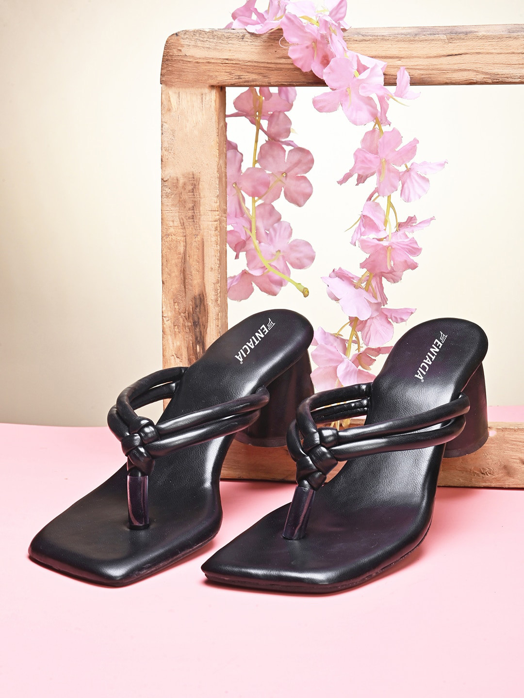 

Fentacia Casual Block Heels, Black