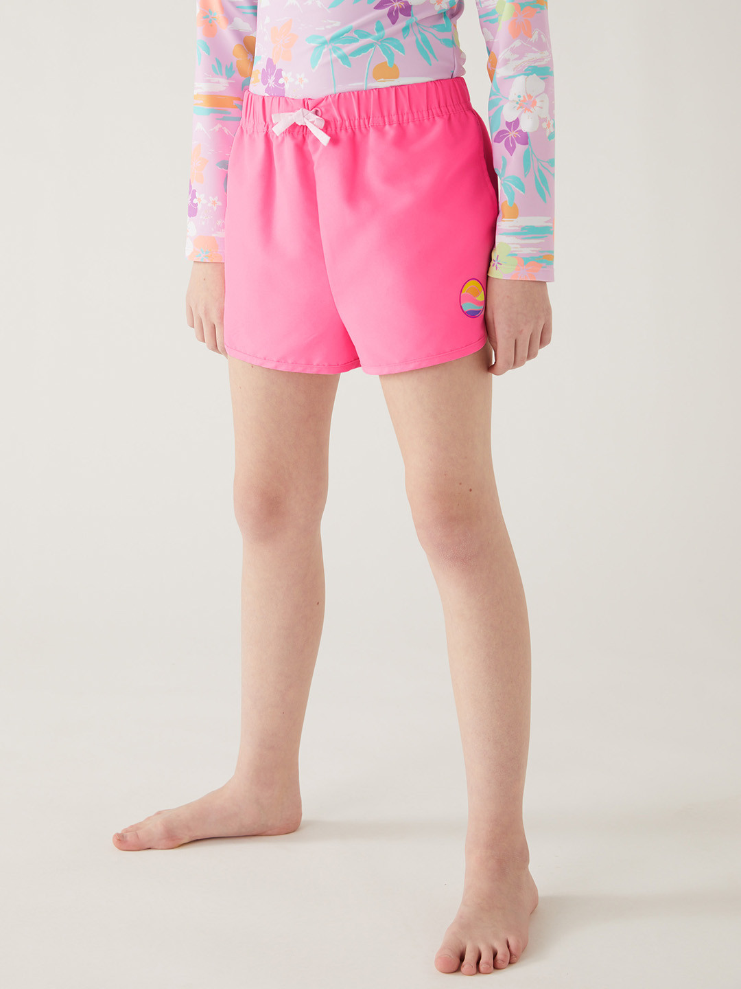 

Marks & Spencer Girls High-Rise Shorts, Pink