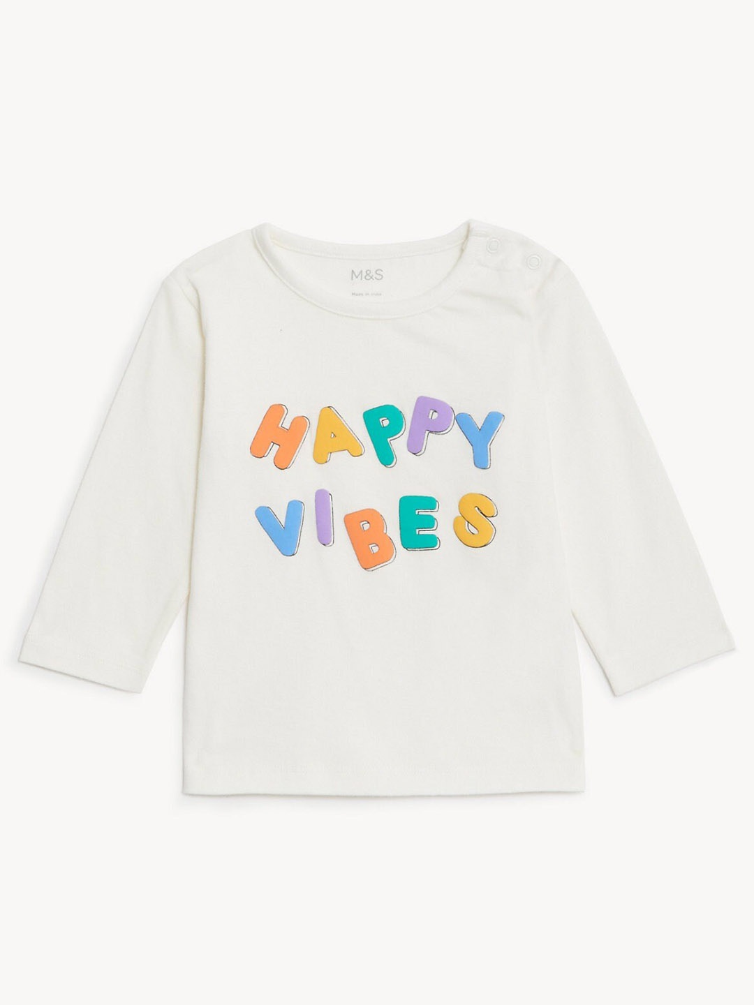 

Marks & Spencer Boys Pure Cotton T-shirt, Off white