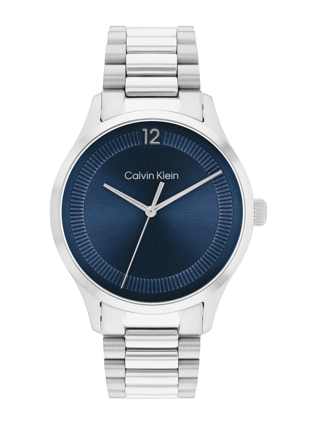 

Calvin Klein Unisex Printed Dial & Stainless Steel Bracelet Style Analogue Watch 25200225, Navy blue