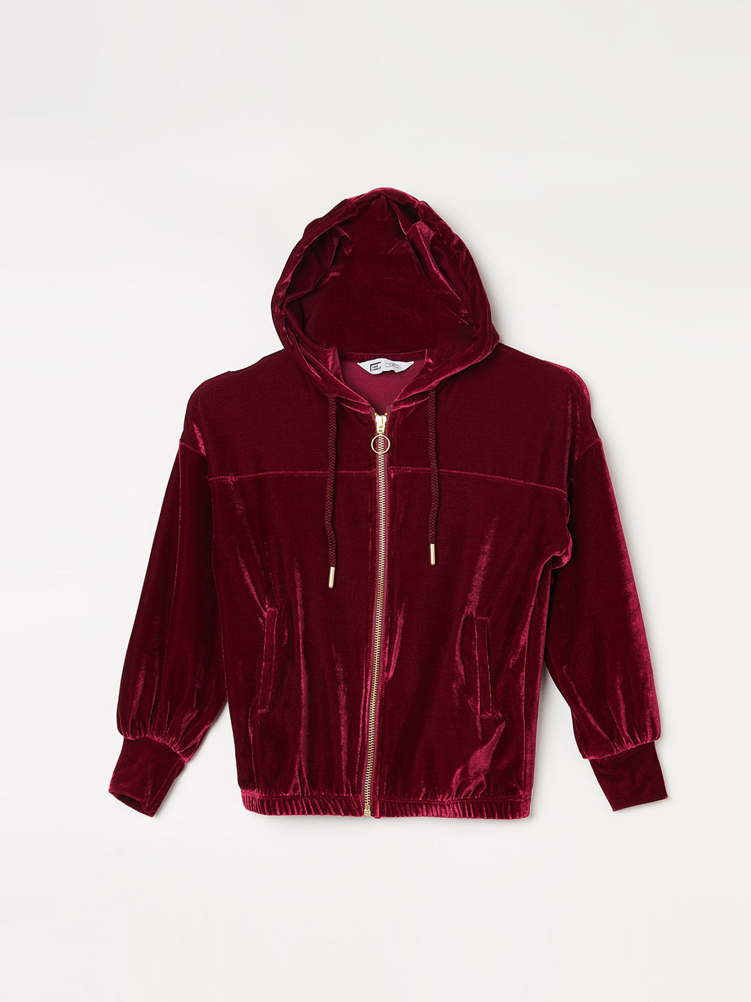

Fame Forever by Lifestyle Girls Hooded Tailored Jacket, Maroon