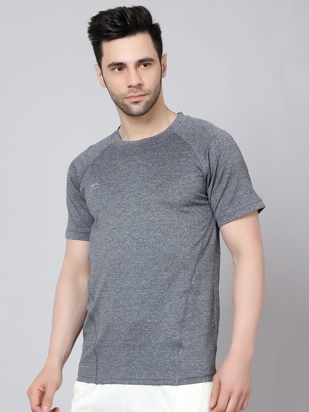 

Shiv Naresh Men Round Neck Short Sleeve T-shirt, Grey