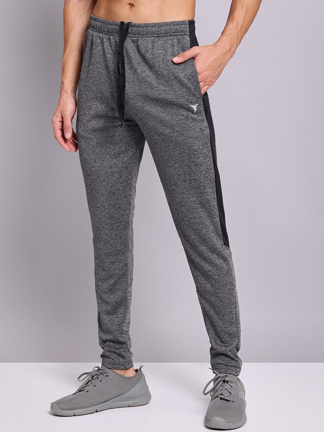 

Technosport Men Active Slim Fit Trackpants with Rapid Dry Technology, Charcoal