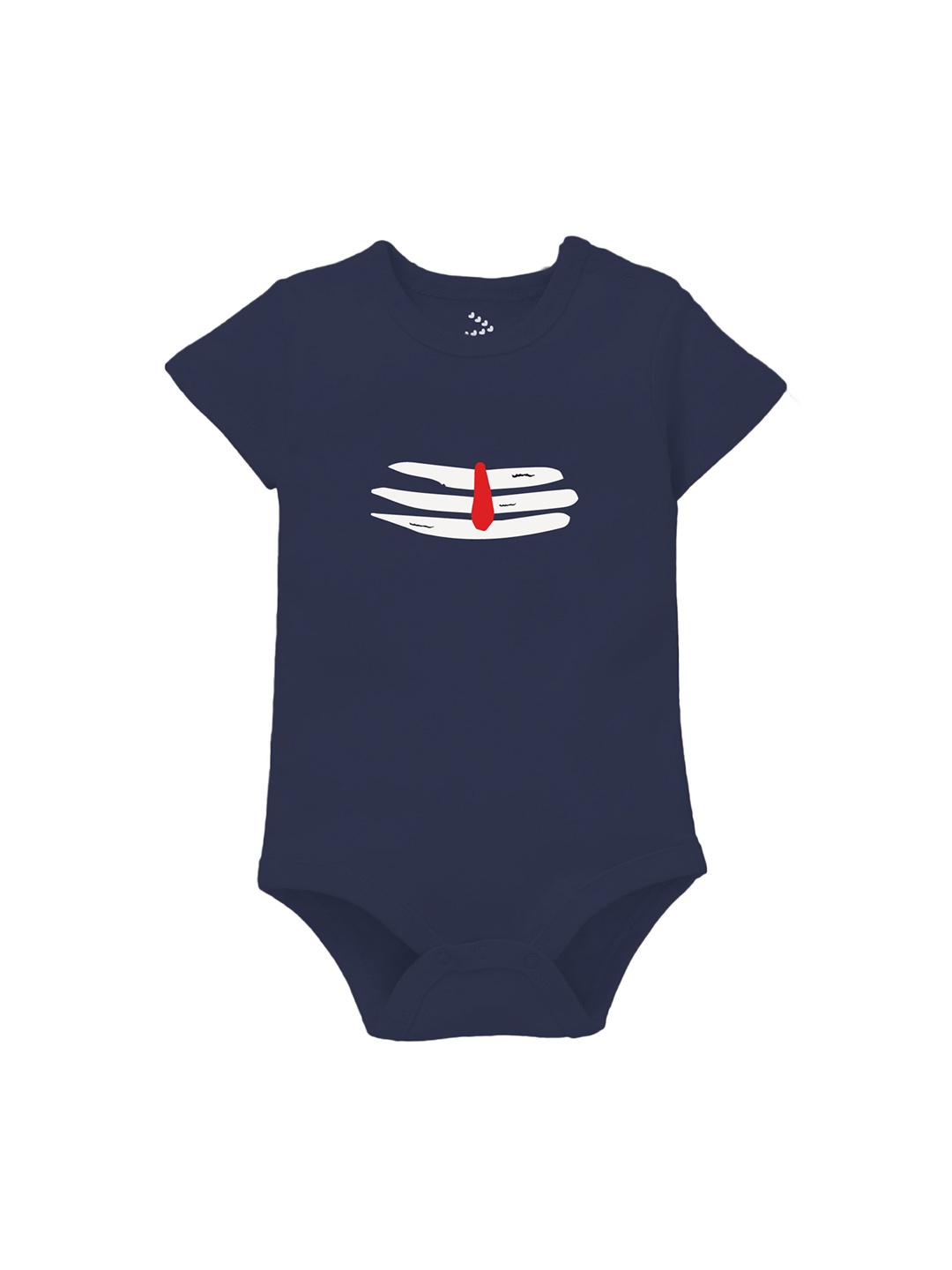 

Zeezeezoo Infants Kids Shivratri Printed Pure Cotton Bodysuit, Navy blue