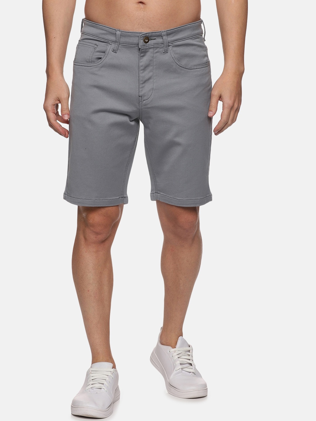 

Old Grey Men Slim Fit Denim Shorts