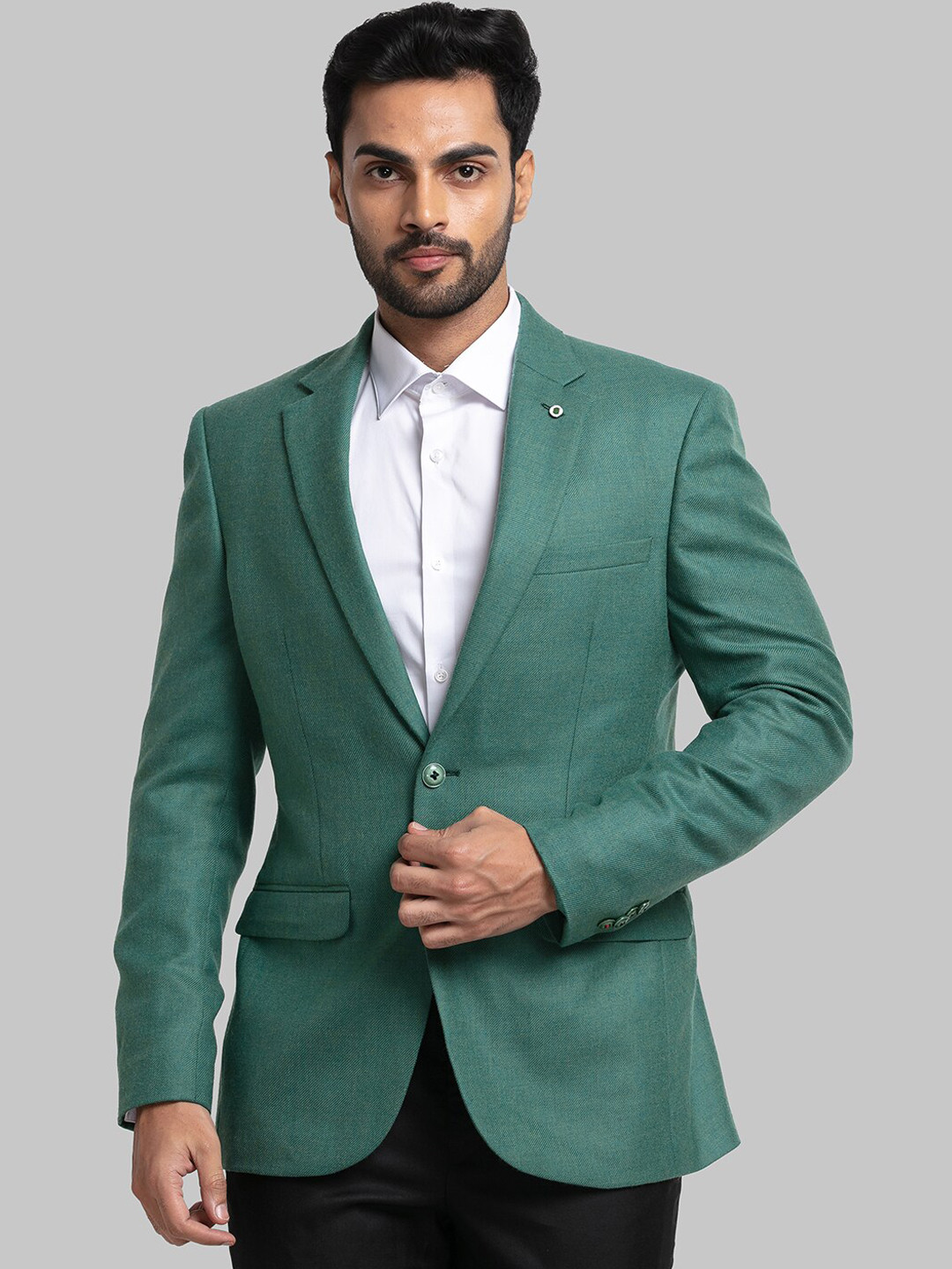 

Raymond Men Single Breasted Formal Blazers, Green