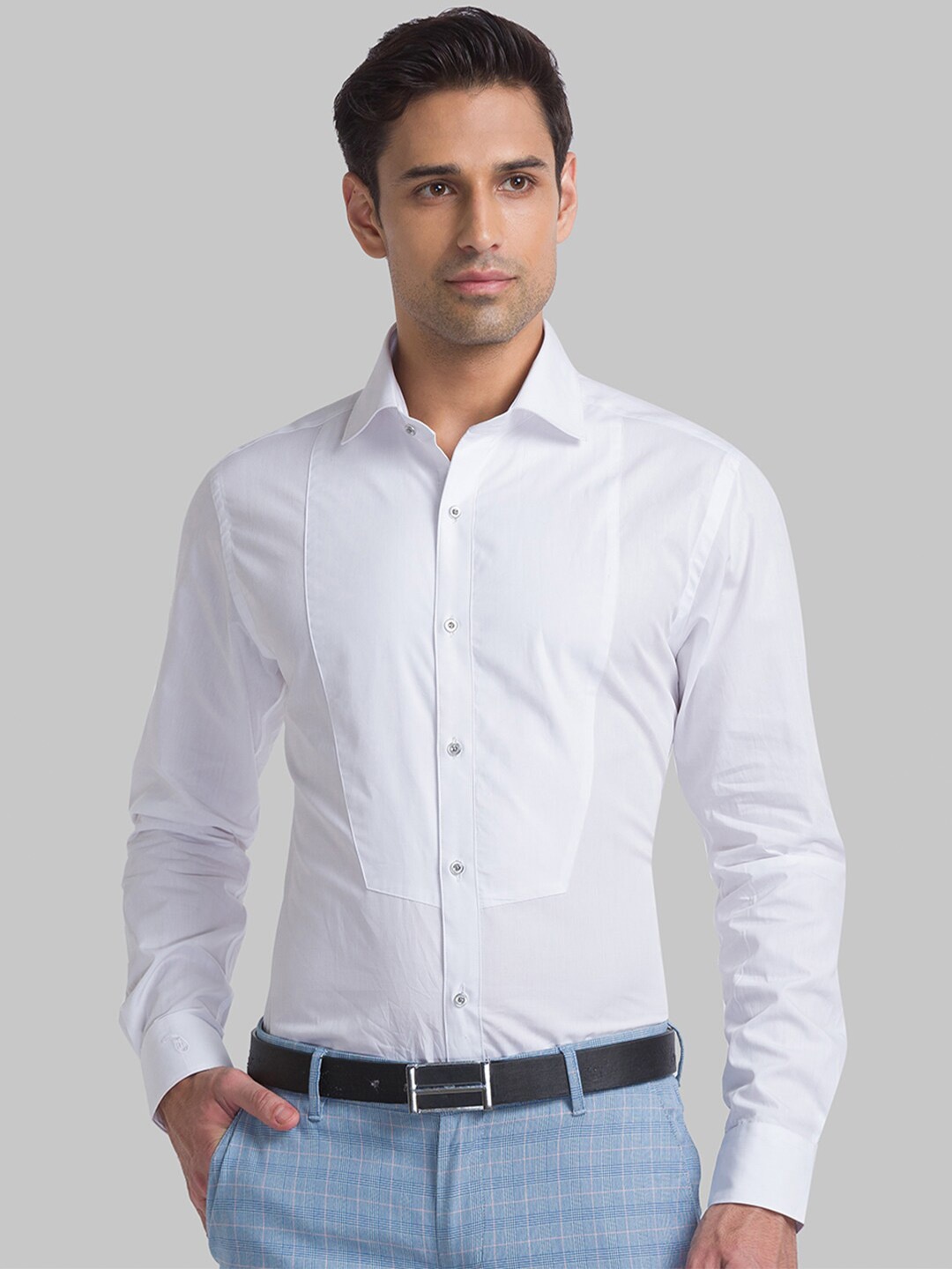 

Raymond Men Formal Cotton Slim-Fit Shirts, White