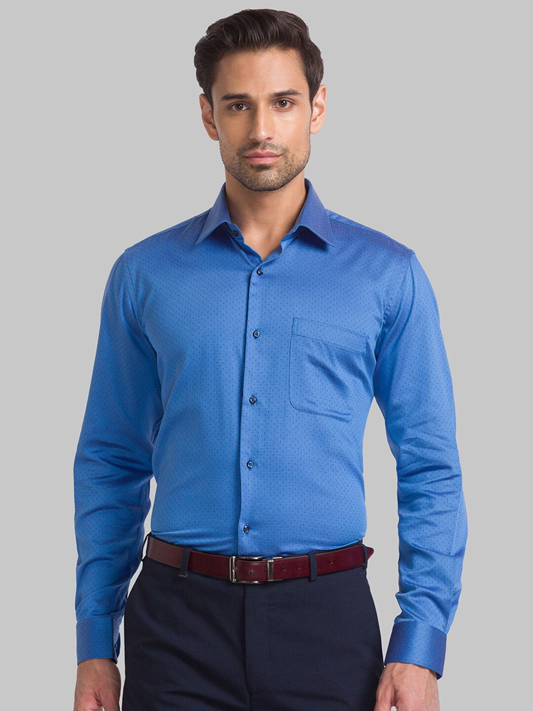

Raymond Men Formal Cotton Shirt, Blue