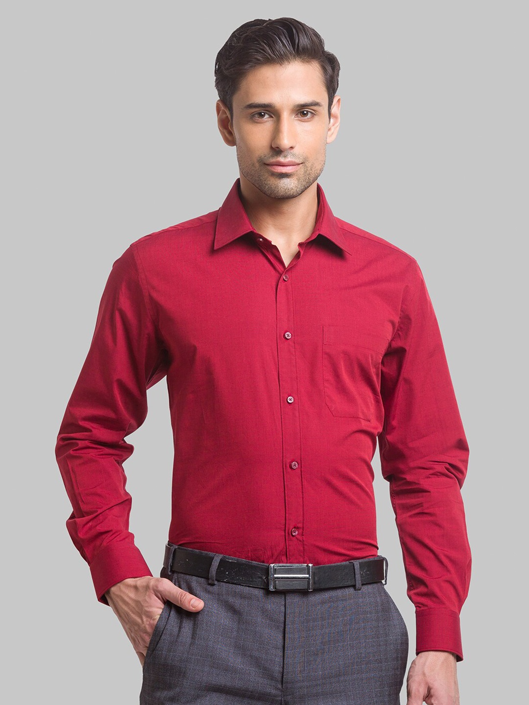 

Raymond Men Cotton Formal Shirts, Red