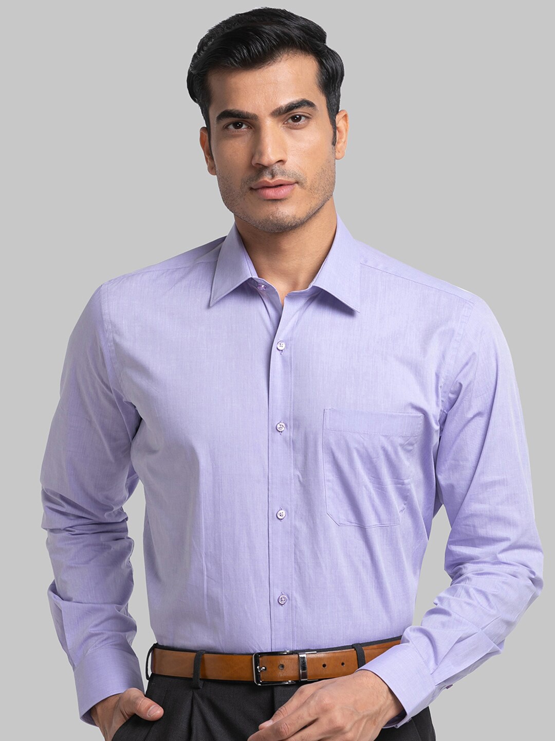 

Raymond Men Formal Cotton Shirts, Violet