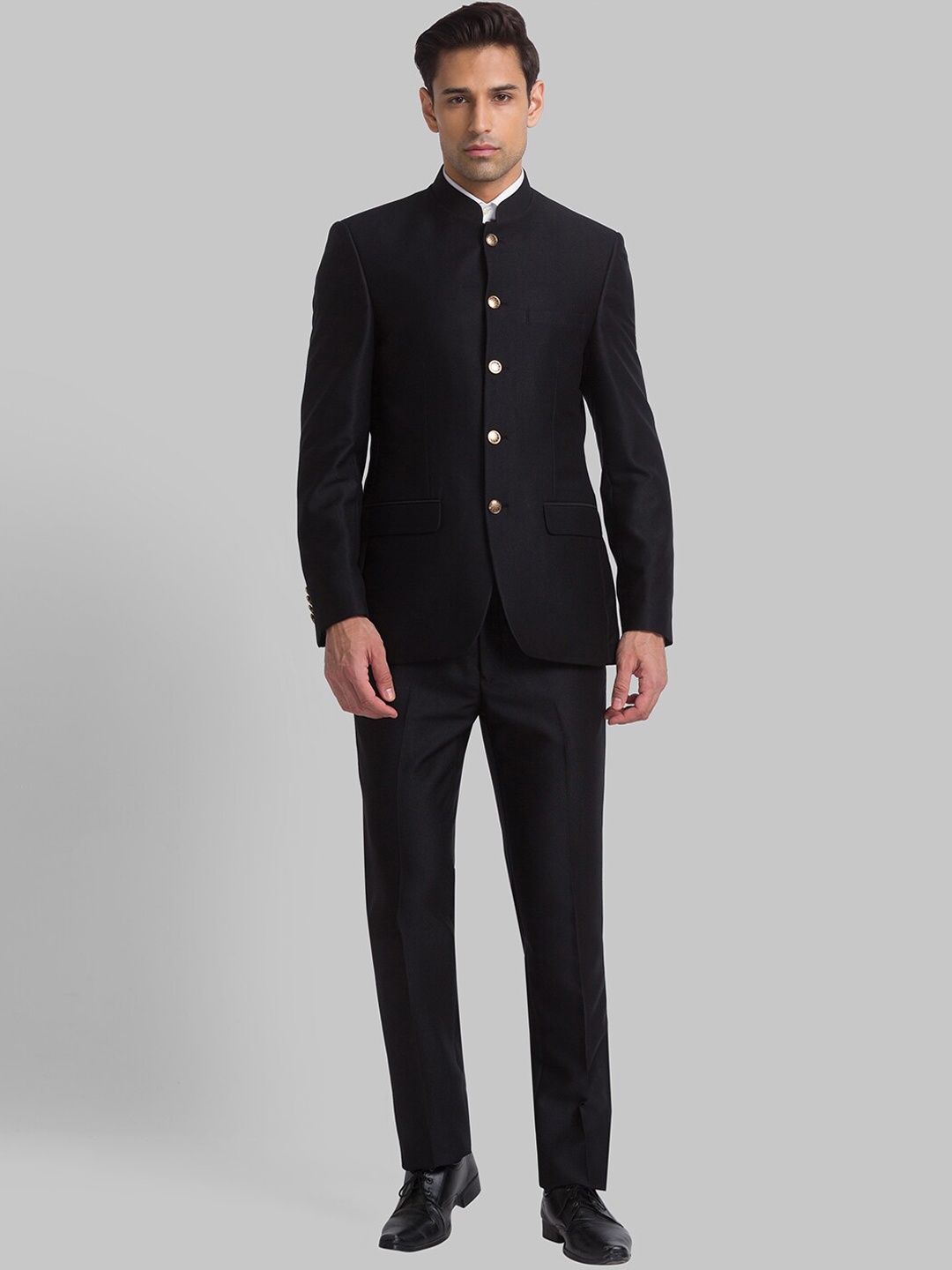 

Raymond Men Single Breasted Two Piece Formal Suit, Black