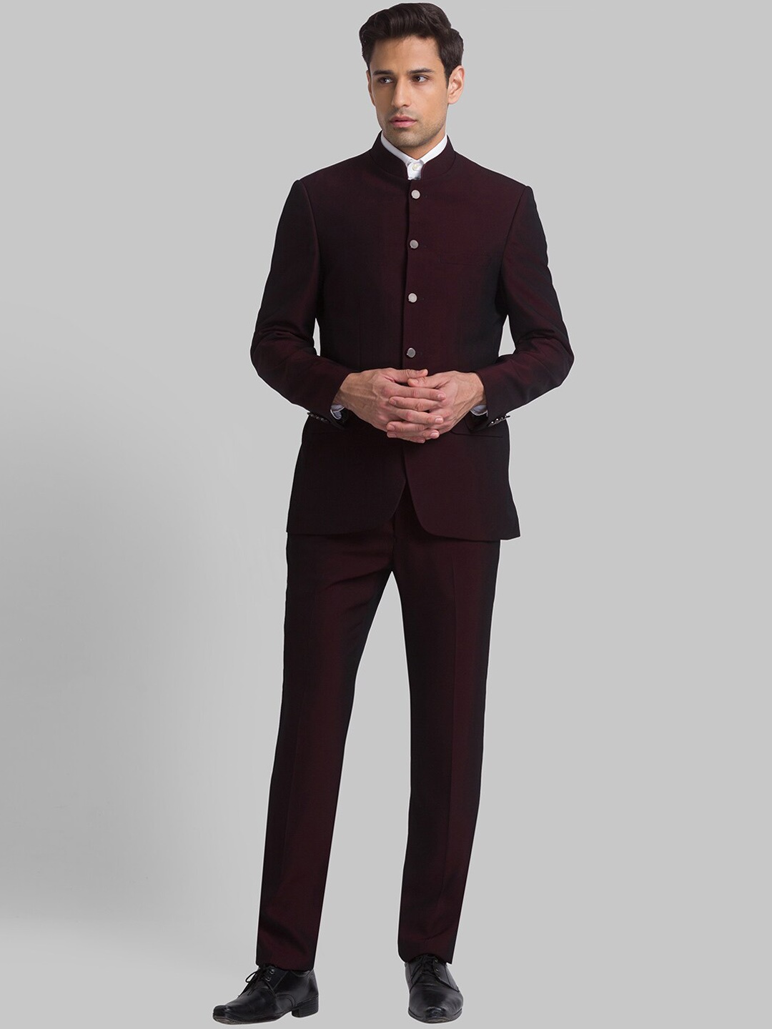 

Raymond Men Single Breasted Two Piece Formal Suit, Maroon