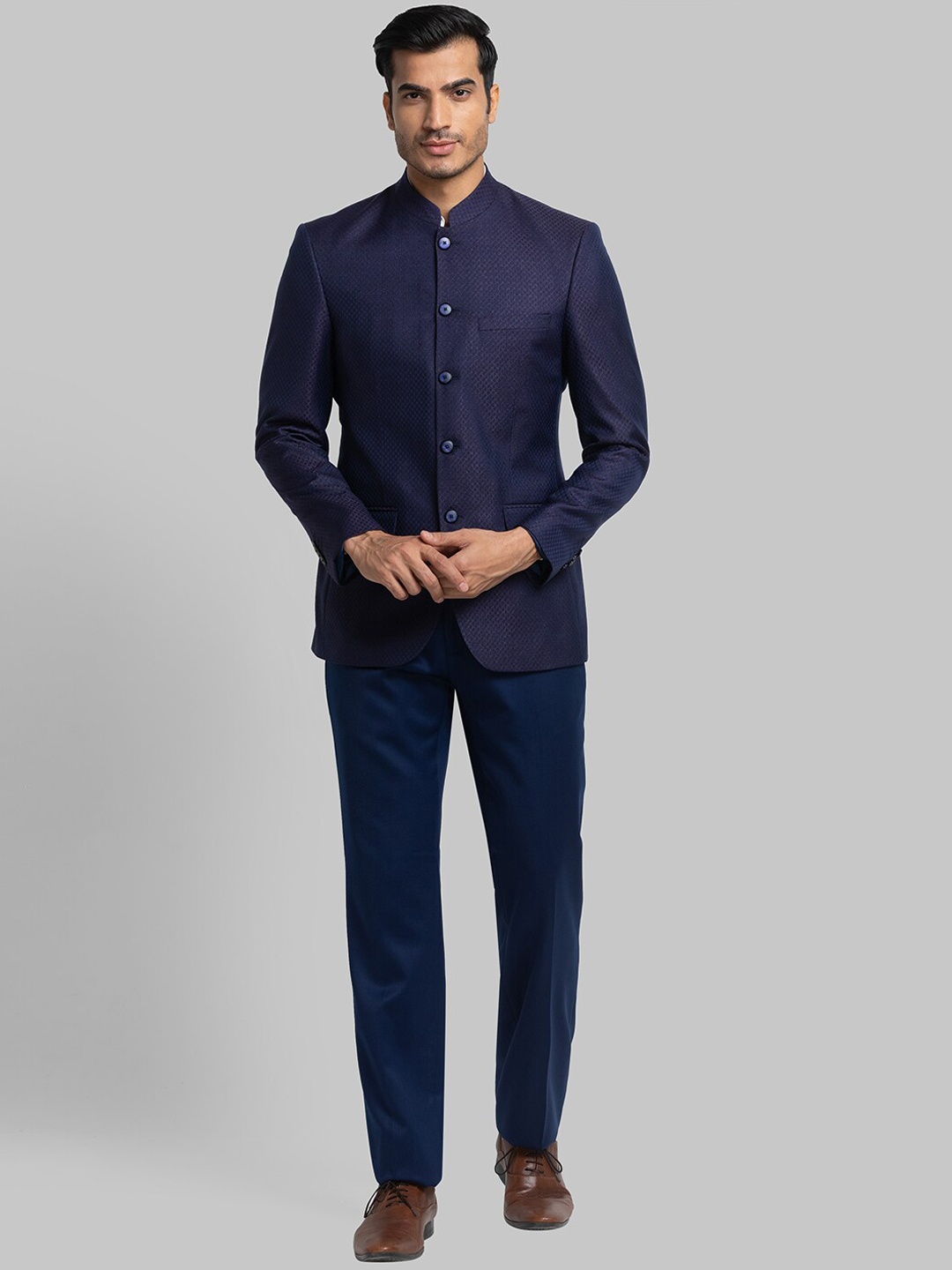 

Raymond Men Single Breasted Two Piece Formal Suit, Blue