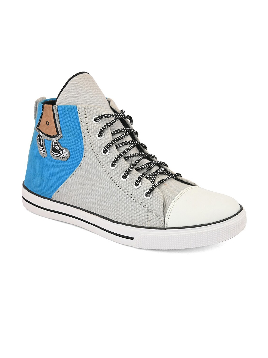 

FOUR STAR TRUCK SALES Men Colourblocked Mid-Top Lightweight Sneakers, Grey