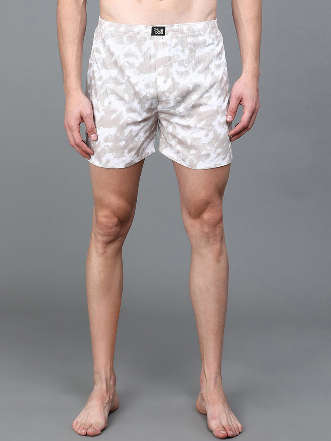 

Urban Dog Men Printed Pure Cotton Boxers, White