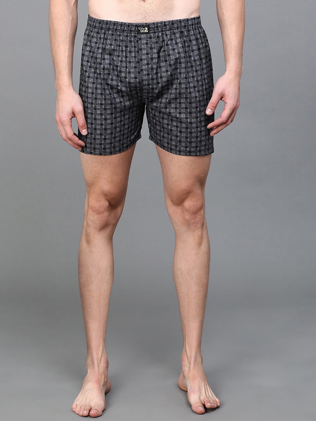 

Urban Dog Men Printed Pure Cotton Boxers, Charcoal