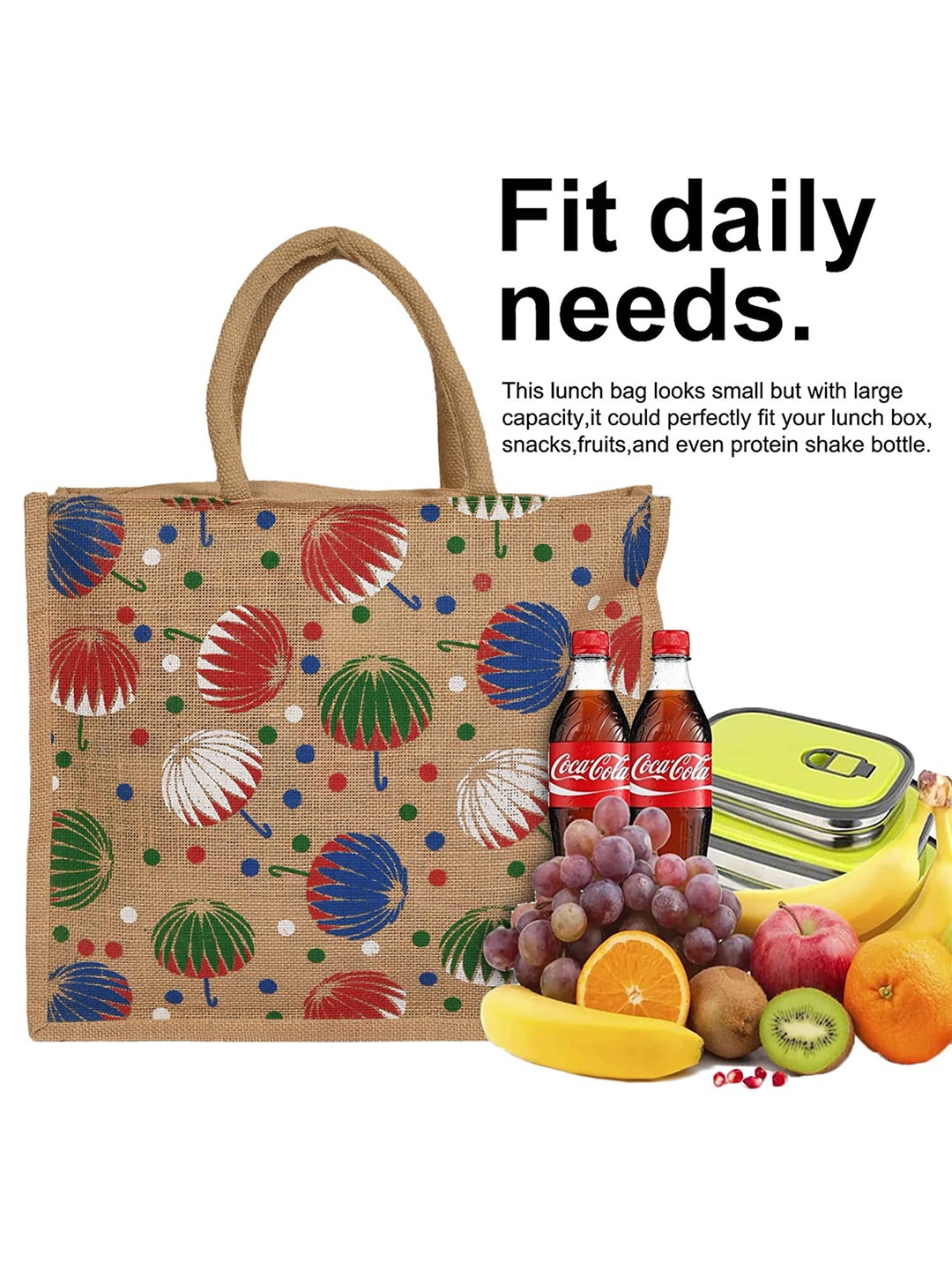 

Kuber Industries Printed Structured Tote Bag, Brown