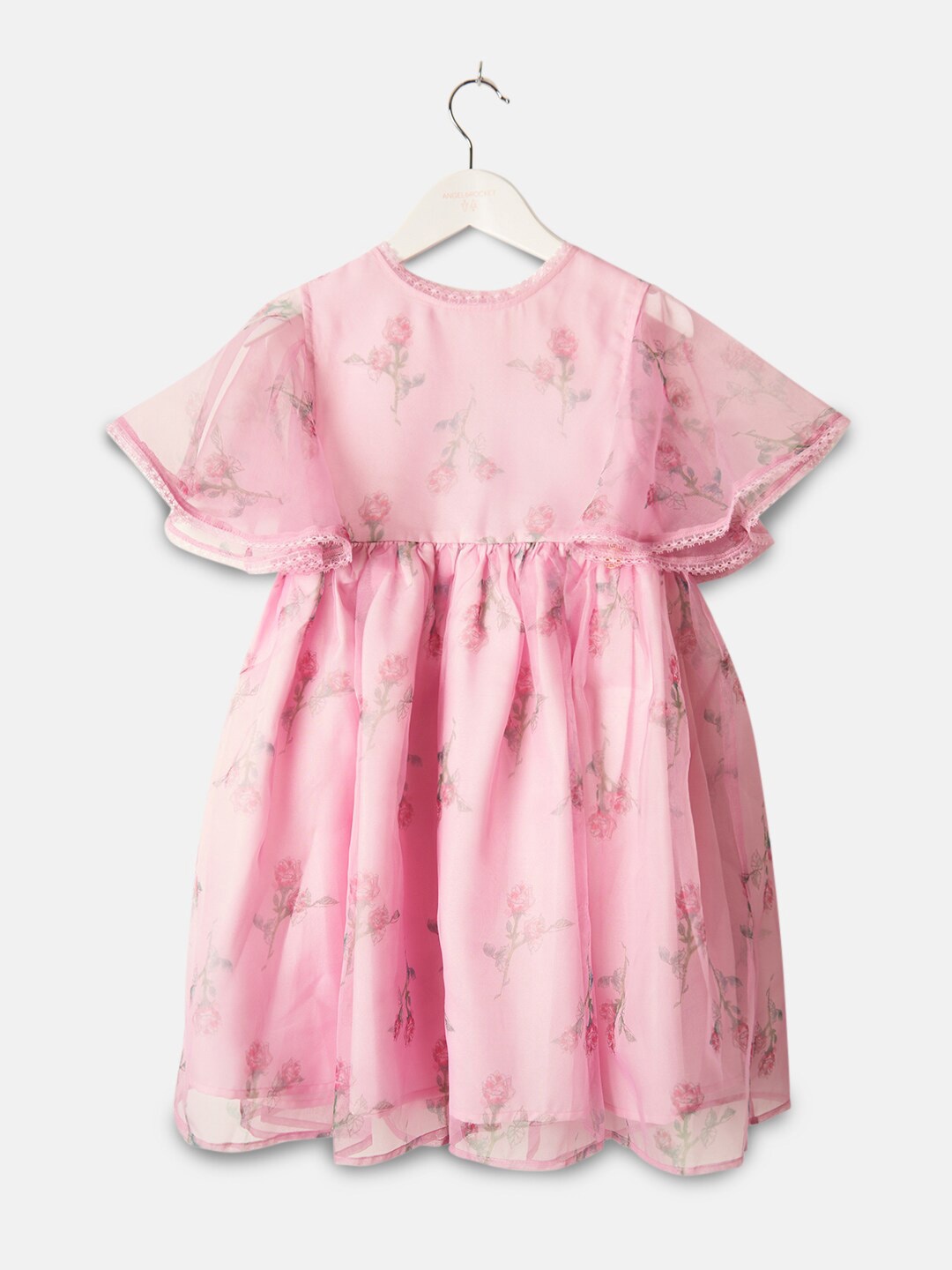 

Angel & Rocket Girls Floral Printed Empire Dress, Pink