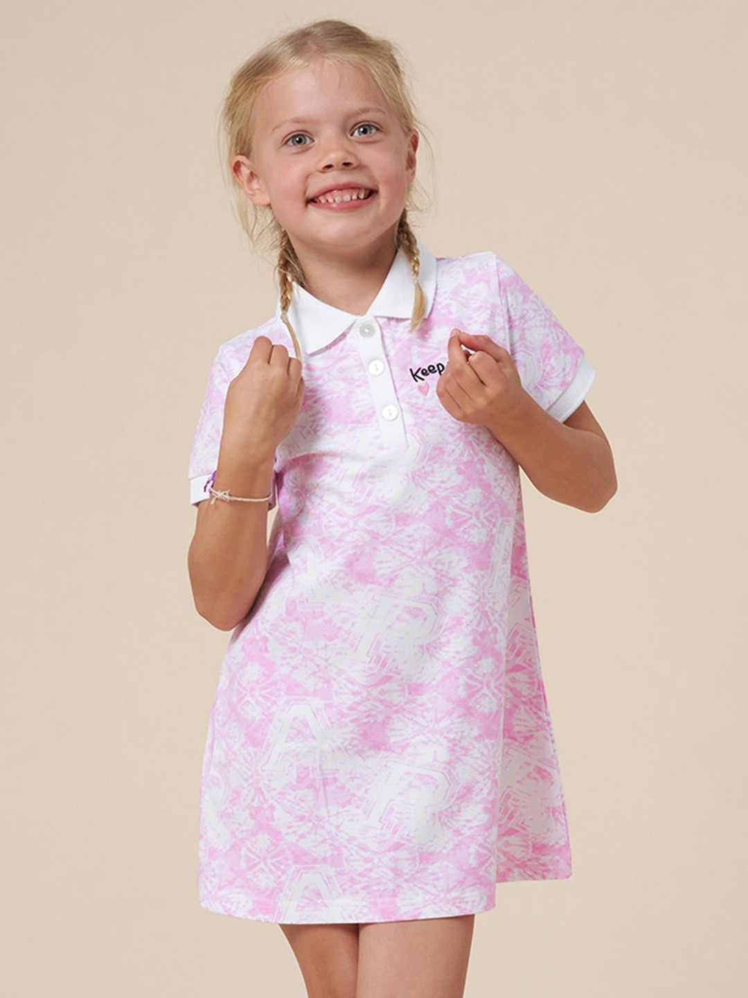 

Angel & Rocket Girls Floral T-shirt Cotton Dress, Pink