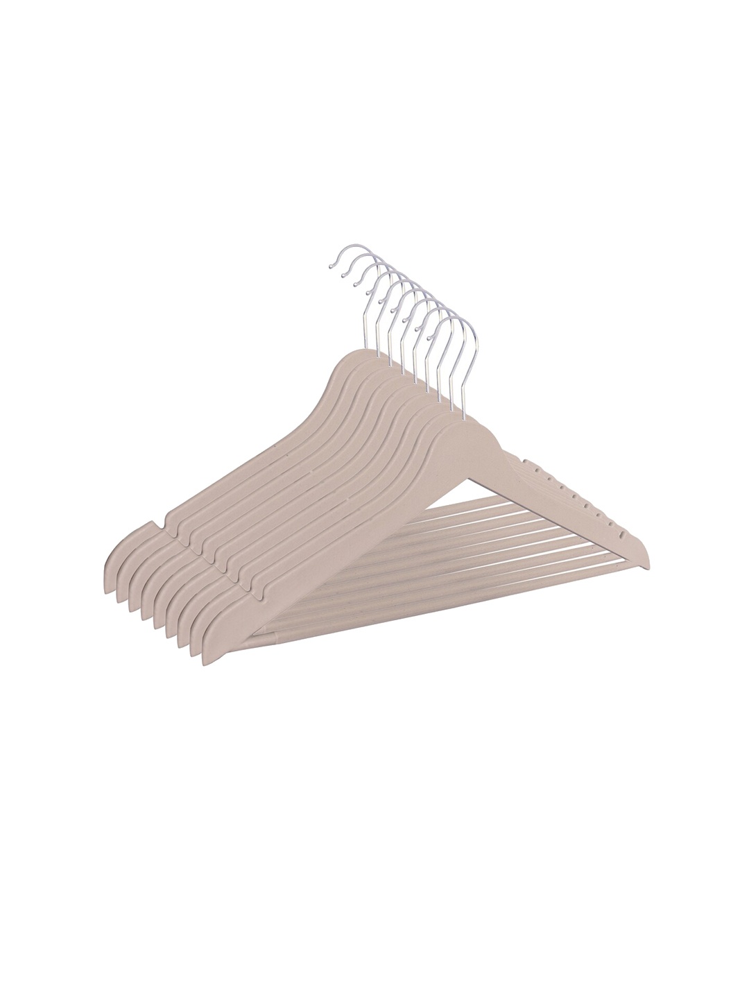 

Kuber Industries 9 Pieces Cream-Coloured 360 Degree Swivel Hook Cloth Hangers