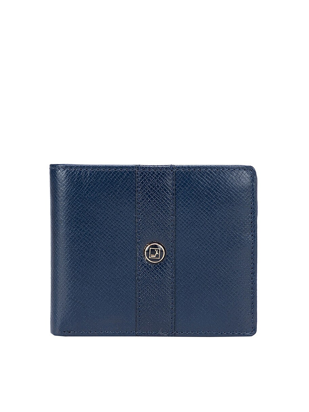 

Da Milano Women Leather Two Fold Wallet with SD Card Holder, Blue