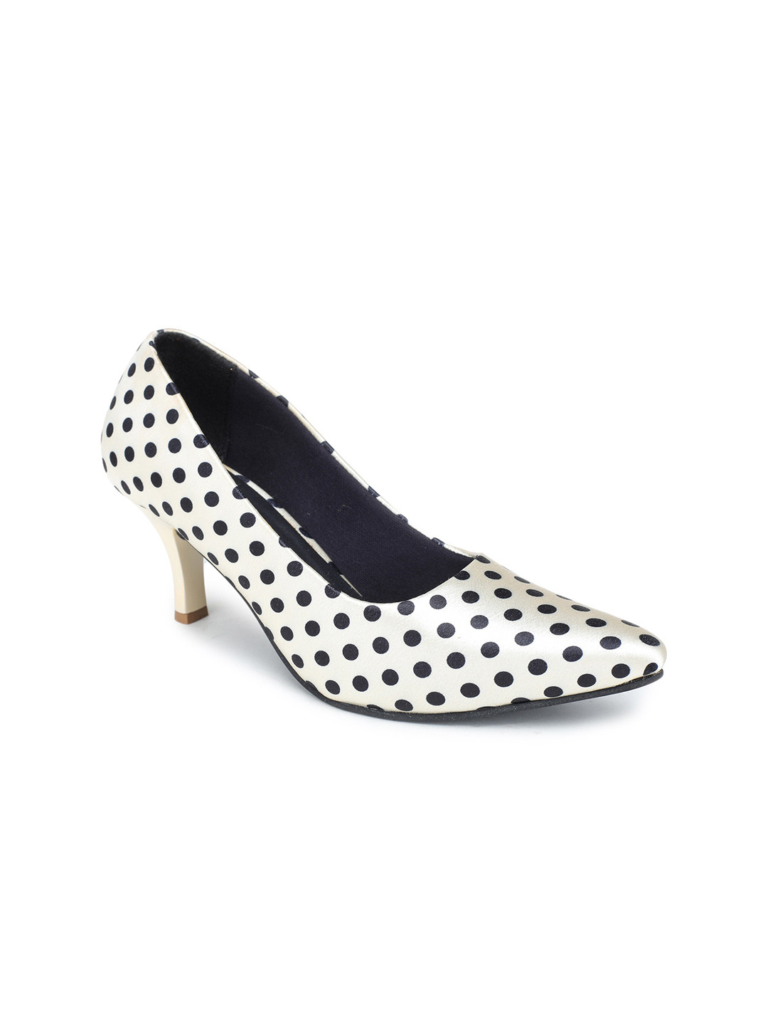 

LONDON STEPS Printed Slim Pumps, Cream