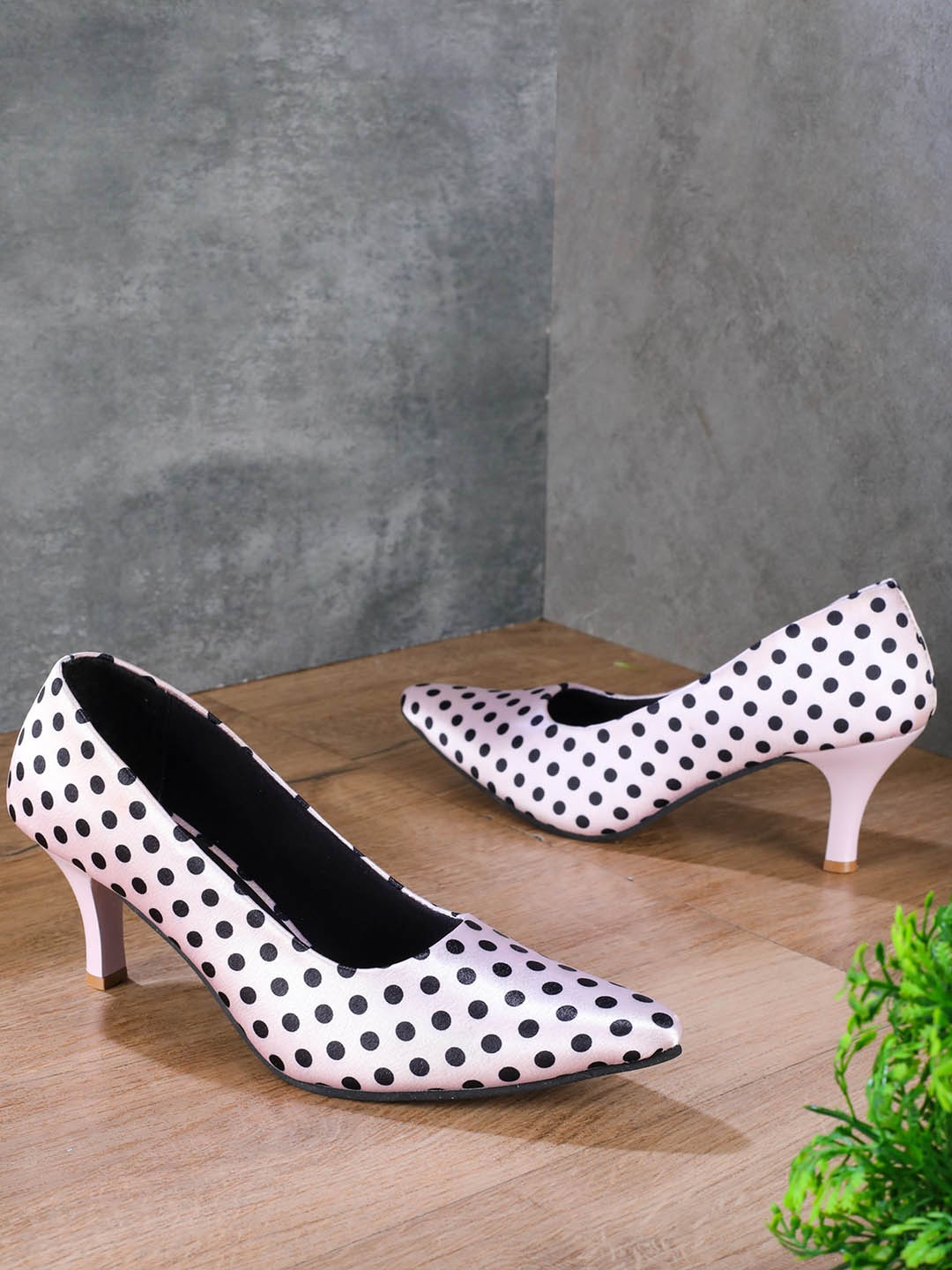 

LONDON STEPS Printed Kitten Heels, Grey